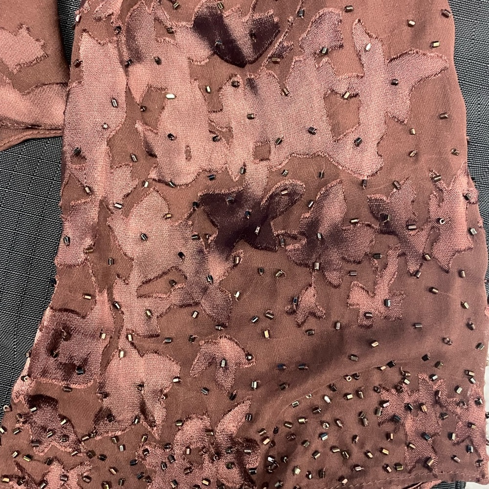 Papell Boutique Mauve Floral Blouse - Picture 2 of 6